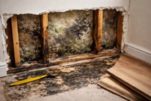 image of hidden mould behind walls or under flooring